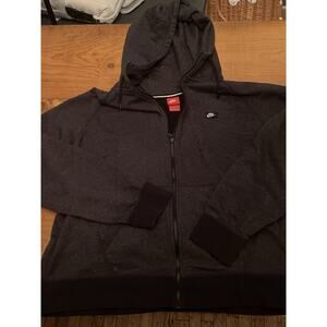 Nike Full Zip Hoodie Sweatshirt Size XXL Dark Gray